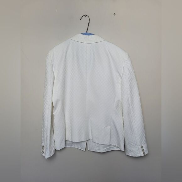 Giorgio Armani Black Label White Cotton Blazer Suit Jacket Lined Designer EU 48 - Picture 8 of 16